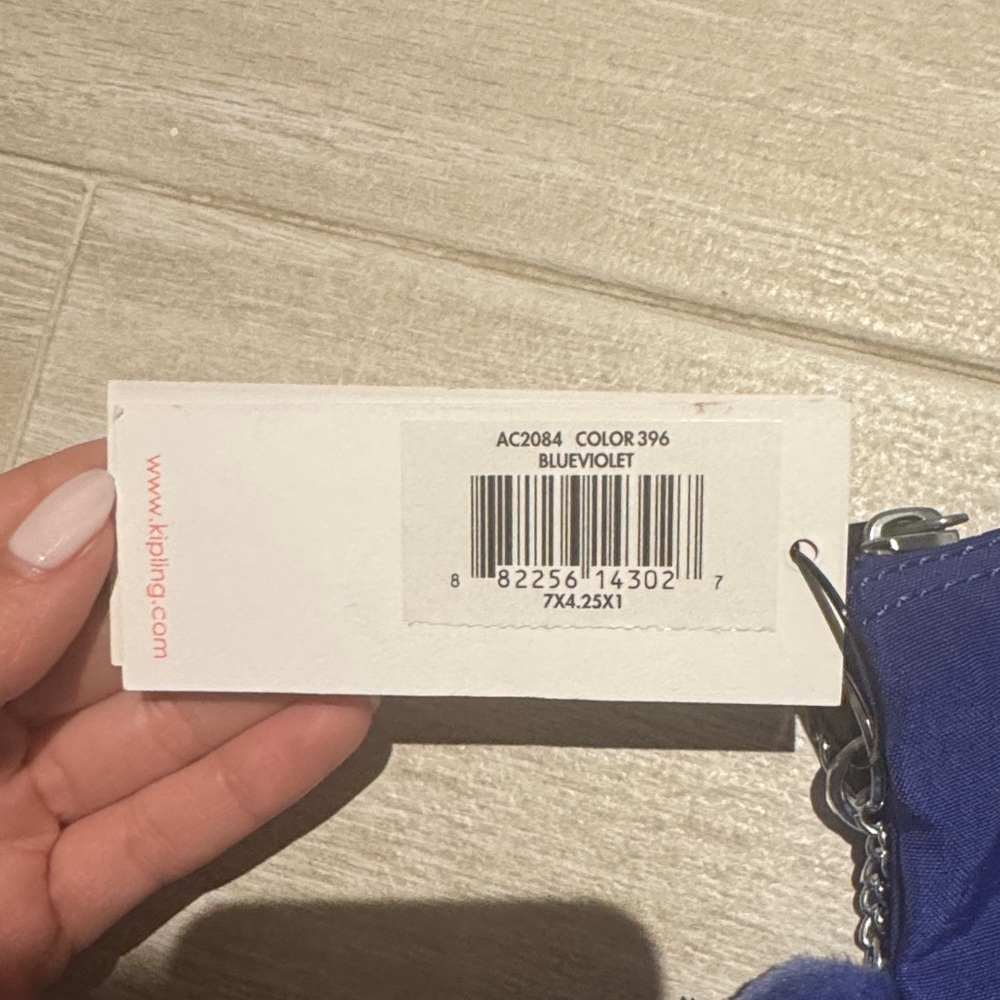 Kipling Blueviolet Pouch with Monkey Keychain - Picture 3 of 4